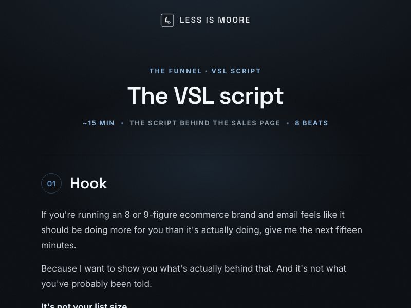 VSL script preview